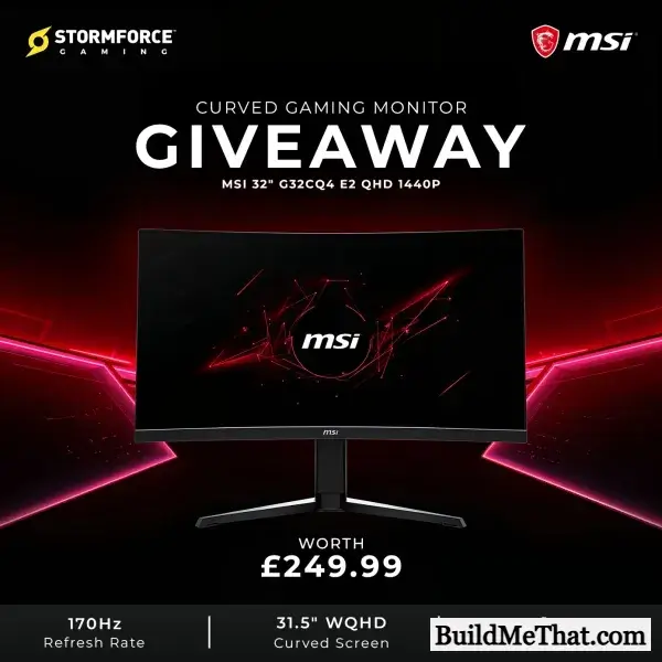 Win the Ultimate MSI 32″ Curved Gaming Monitor By Stormforce